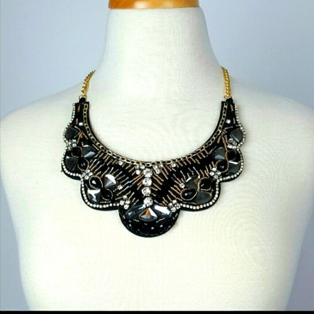 Women's Beaded Necklace Fashion Jewelry Black‎